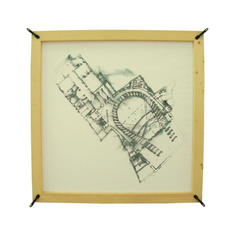 (Giannantonio Selva, La Fenice, Venezia, 1790) 2010
Inchiostro su carta, doppio frame in legno, 90 x 90 x 5 cm.