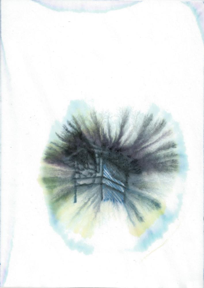 Camino Veneziano (serie Cammini Veneziani), 2018, disegno a vapore, 21,3×29,7cm.